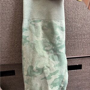 Green and Brown Camo Print Spandex